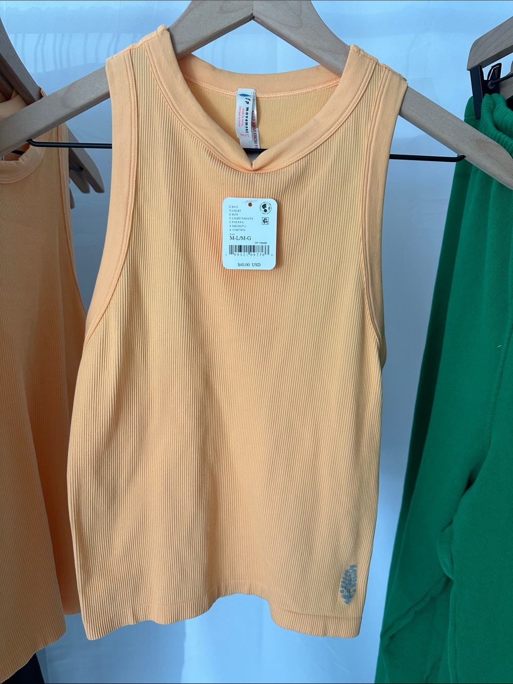 FP Movement by Free People Ribbed Dynamite Tank in Papaya